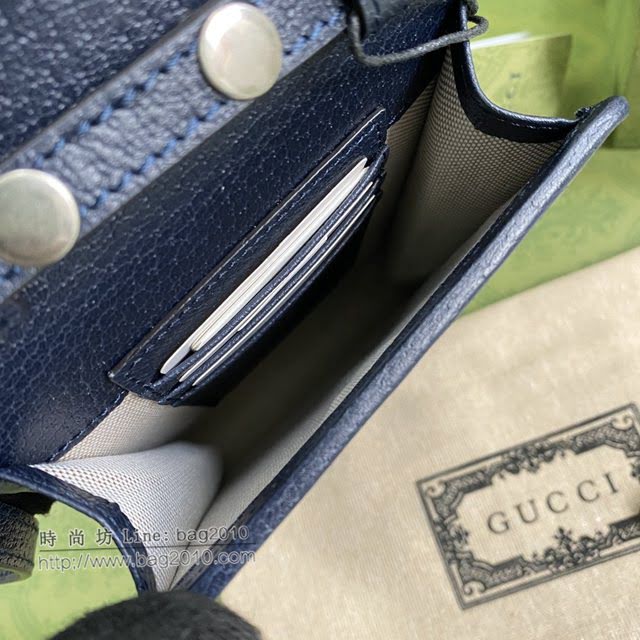 Gucci专柜新款女包, 古驰GG Marmont印花布磁扣手机包 Gucci单肩斜挎包 657582  gdj1716